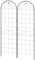 Outsunny Set of 2 Garden Trellis, Metal Trellis for Climbing Plants Support Frames, 50 x 180cm, Floral Design