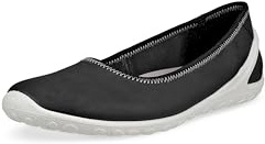 ECCO Women's Biom Lite Skimmer Ballerina Sneaker, Black, 8-8.5