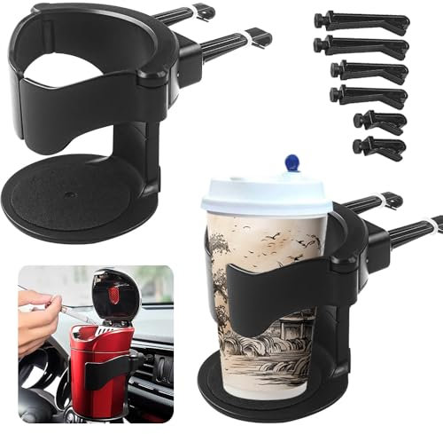 Getränkehalter Auto Lüftung, 2 Stück Universeller Dosenhalter für Aschenbecher, Kaffeebecher und Getränkedose