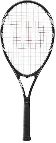 Wilson Federer Erwachsenen-Tennisschläger (verschiedene Bündeloptionen) Schwarz/Weiß-Serie (nur Schläger)