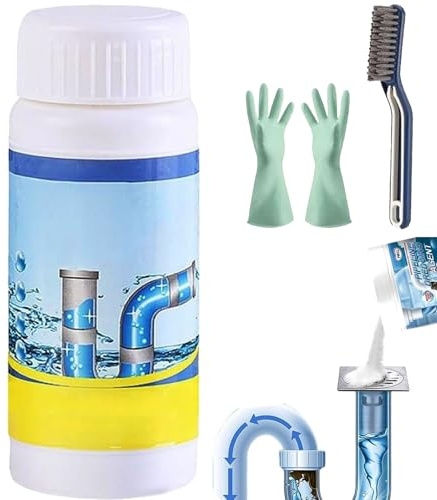 Detergente per scarichi in schiuma extra forte, 2026 nuovo detergente per tubi estremamente forte, detergente per tubi molto efficiente con schiuma attiva, detergente per scarichi extra forte (1pcs)
