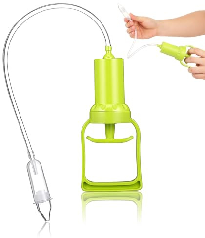 Manual for Mucus Removal and Congestion Relief | Plastic Hand Operated Design, Safe for Infants, Home Use and Travel, Light Green Finish
