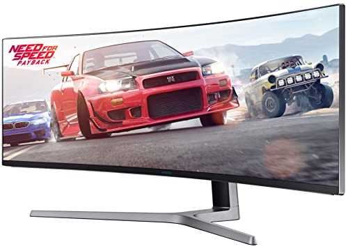 Samsung C49HG90DMU 124,20 cm (49 Zoll) LED Multitasking Monitor (2X HDMI, Display Port, Mini-Display Port, USB, 3840 x 1080 Pixel) Mattschwarz