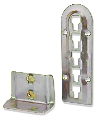 Mprofi MT® 4er-Set Bettverbinder - Bettbeschlag Einhängebeschlag - Höhenverstellbar Für Mittelbalken Und Lattenrost Halter - Bettbeschläge - Mittelbalkenverbinder - Bettwinkel Höhe: 140 mm KR/3