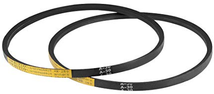 sourcing map Cinghie trapezoidali A30, lunghezza passo 76,2 cm, larghezza 13 mm, spessore 8 mm, cinghia di trasmissione in gomma JIS standard, sezione A, 2 pezzi