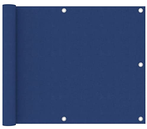 vidaXL Balkon Sichtschutz Bespannung Terrasse Windschutz Sonnenschutz Balkonbespannung Balkonverkleidung Blau 75x500cm Oxford-Gewebe