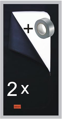 SafeCore Puerta Antipolvo 220 x 110 cm 2 Unidades en Tejido de Polipropileno No Tejido 120 g/m² +CINTA – Guardapolvo Protector con Cremallera Doble para Obras, Reformas y Construcción