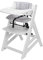 Criblike Wooden High Chair with Tray, White