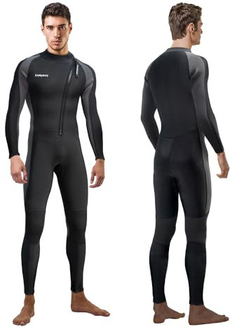 Divmystery Neoprenanzug Herren (14 Größen) - Super Dehnbar - 3/2 mm Ganzkörper-Neoprenanzüge für Herren, Neoprenanzug zum Surfen, Schnorcheln, Kajakfahren, Stand-Up-Paddleboarding und Wassersport