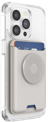 PopSockets: PopWallet per MagSafe - Con presa - Include anello adattatore per MagSafe - Sottile portacarte riposizionabile per smartphone e custodie - SoftGoods - Horchata