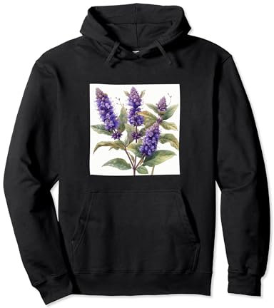 Anise Hyssop Flower Cottagecore Graphic Pullover Hoodie