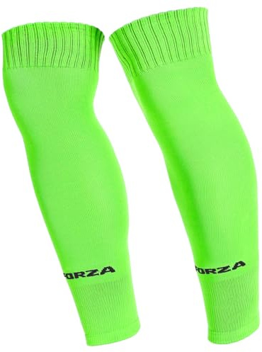 FORZA Målvakt förskurna strumpor | Ultimate Comfort fotbollsstrumpor för optimal prestanda - finns i 3 storlekar och 4 färger, Fluro grön, Kids & Adults