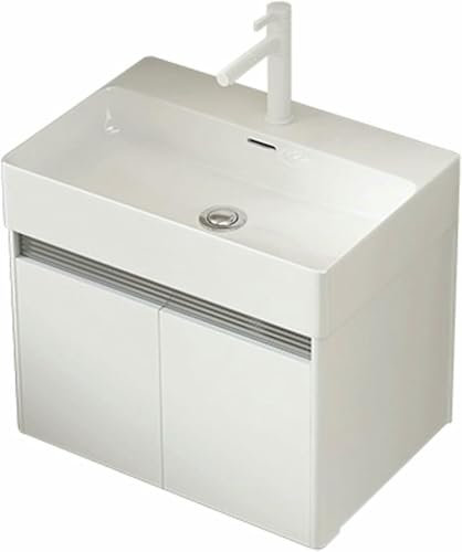 GFXYQPDNV Lavabo sobre Encimera, Tocador Rectangular de Cerámica Montado en La Pared, Lavabo Flotante for Espacios Pequeños, Mueble de Baño de Cerámica con Lavabo(23.6inchX60cm)