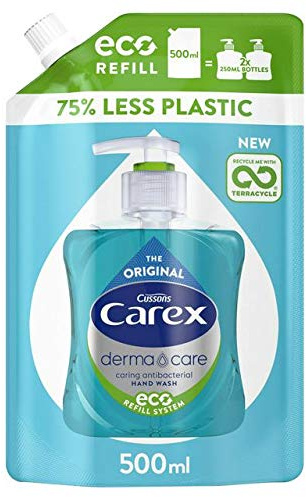 Carex Original Antibacterial Handwash Refill Bottles 500ml x 6 pack