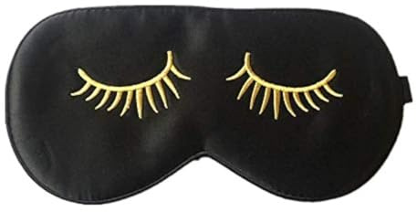 townssilk Silk Sleep mask with Adjustable Strap,Comfortable and Super Soft Eye mask Ultimate Sleeping aid Black pattern5