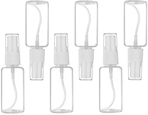 Exptolii Spray Bottle, 1oz/30ml Small Plastic Fine Mist Spray Bottles, Mini Empty Travel Bottles with Funnels and Labels 6 Pack