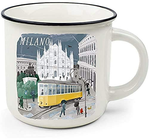 Legami Cup-Puccino Milano Tasse en porcelaine pour homme Multicolore, 1 Unità (Confezione da 1), Milan