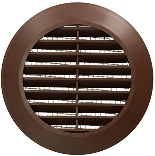 KOTARBAU® Lüftungsgitter Braun Rund Durchmesser 70 mm mit Insektenschutzgitter
