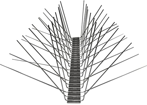 PRIOstahl PREMIUM Taubenabwehr Edelstahl 6-reihig 5m - Taubenspikes VORMONTIERT & einsatzbereit - Profi Vogelabwehr Balkon Dach wetterbeständig langlebig