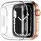 Upeak 2 Stück Schutzhülle Kompatibel mit Apple Watch Series 7 Series 8 41mm Hülle mit Displayschutz, Vollständige Abdeckung Stoßfest Weich TPU Gehäuse Case Cover für iWatch 7/8 41mm, Klar