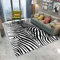 Schwarz Und Weiß Zebra Teppich - Waschbar, Rutschfest, Modern für Wohnzimmer, Kinderzimmer, Schlafzimmer - Deko Carpet 120 x 170 cm