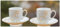 Topkapi Home - 12-tlg Espresso-Set Melinda │6 Tassen + 6 Untersetzer │ Dekor TK-887 │ V ~100 ml │ H ~6,4 cm │ Wunderbar als Espresso-Set, Mokka-Set │ Haushaltsporzellan mit Dekor │ für 6 Personen