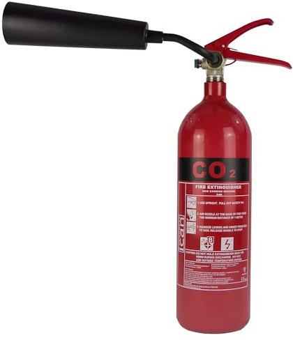 2kg CO2 Fire Extinguisher – Carbon Dioxide for Electrical Fires & Flammable Liquids – Portable Fire Safety Equipment, CE Certified