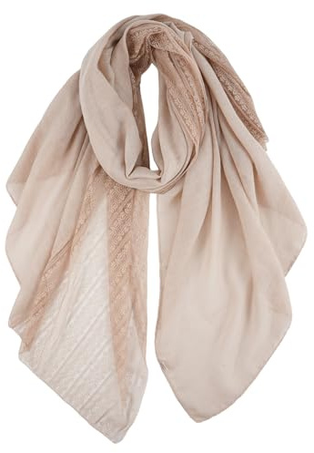DAMILY Foulard Femme Motif de Dentelle Echarpe Châle Doux Etole Léger