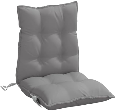 Tidyard 2 STK. Gartenstuhlauflagen Niedriglehner, Niedriglehner Auflagen, Sitzpolster Sitzkissen, Auflage Gartenstuhl Niedriglehner, Stuhlauflagen für Niederlehner Gartenstuhl, Grau Oxford-Gewebe
