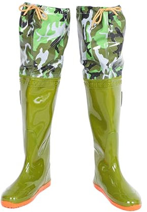 JCWGLY Wathose Leichte wasserdichte Angelstiefel Wathose Für Damen Und Herren, 60 cm Hohe Kniehohe Watstiefel Zum Waten Und Jagen(45 EU)