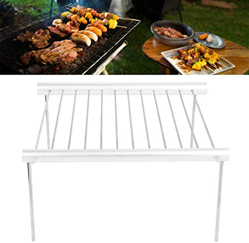 Terrassengrill, Tragbarer Klappgrill für Outdoor-Camping, Kochen, Picknicks, Edelstahl-Holzkohle für Outdoor-Camping, Kochen, Picknicks, Gartenbau, Grillzubehör,