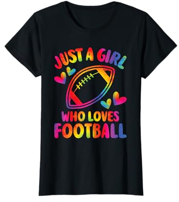 Just A Girl Who Loves Football American Football Girls T-Shirt