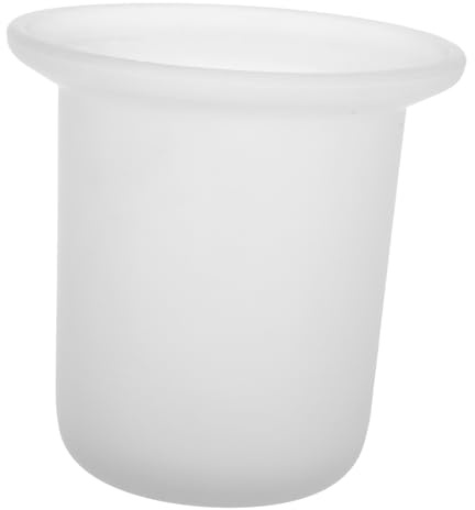IWOWHERO Dispensador de Jabón Pared Vaso de Vidrio para Escobilla Baño, Soporte Antideslizante y Ahorro de Espacio para Restrooms y Home