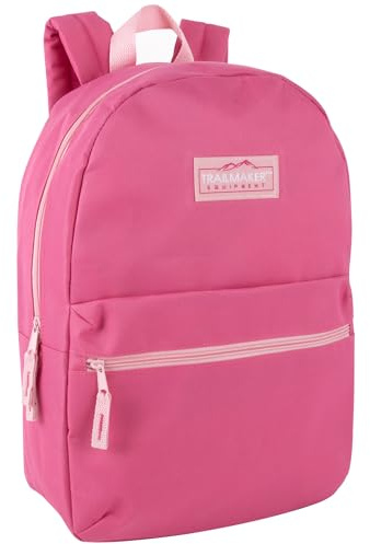 Trail maker Zaini classici da 43,2 cm con cinghie imbottite regolabili | Zaini scolastici per ragazze e ragazzi, Rosa, Large, classico