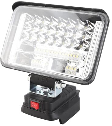 Aolidsive LED-arbetslampa, Aluminiumlegering, 5400lm Ljusstyrka, USB-laddning, Perfekt för Camping och Utomhusaktiviteter med BL1815 BL1830 BL1840 BL1860 Batterier