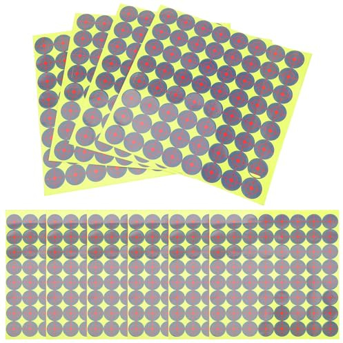 Veemoon Étiquettes Autocollantes Rondes de Tir 1 Pouce 640 Pièces Papier Adhésif Changement de Couleur Cibles D’entraînement pour Tir Sportif, Pastilles Autocollantes Résistantes