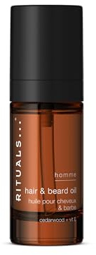RITUALS Homme Olio per Barba Nutriente, con Olio di Argan e Basilico per ammorbidire e disciplinare la barba, 30ml