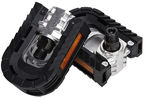 1 Pair Foldable Aluminum Alloy Bike Pedals Lightweight Metal Bicycle Pedals for Folding Bike, Mountain Bike, Road Bike