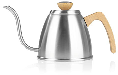 Beem 03325 Pour Over Wasserkessel mit Thermometer, 18/8 Edelstahl