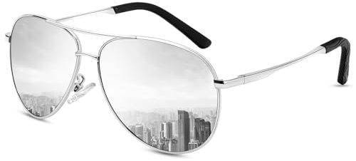 ANYLUV Sonnenbrille Herren Polarisiert, Pilotenbrille Sonnenbrille Damen Metallrahmen Klassische Retro Schutz Sunglasses