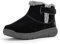 FitVille Winterstiefel Damen Extra Weit Winterschuhe Warm Gefüttert Schneestiefel Winter Kurzschaft Stiefel Schlupfstiefel mit Klettverschluss Rutschfest Outdoor Boots Schwarz 39.5 EU Weit