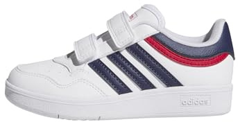 adidas Unisex – Barn HOOPS 4.0 SHOES, ftwr white/dark blue/better scarlet, 29 EU