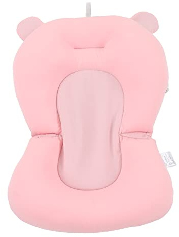 Cuscino da Seggiolino per Bagnetto Galleggiante, Supporto per Vaschetta per Neonato con Cinture di Sicurezza Pieghevoli Regolabili, Cuscino da Sedile per Bagnetto, 3 Cinture di