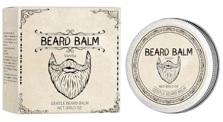 Bartbalsam Männer - pflegender Bart Balsam - Bartwachs mit Shea Butter, Jojobaöl und Bienenwachs - Bartwichse Schnurrbart & Vollbart Bart Styling - Beard Balm 30ml (Vanille)