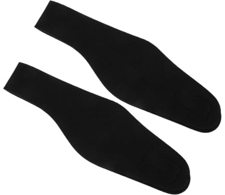 POPETPOP Diadema para Natación y Yoga, Banda Ligera y Portátil de Tejido Negro para Protección de Oídos, Paquete de 2 Unidades para Adultos y Niños