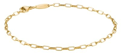 THOMAS SABO Charm-Armband Paperclip vergoldet Recyceltes 925 Silber, 18k Vergoldung