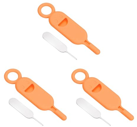 PATIKIL Herramienta de extracción de soporte de tarjeta SIM, 3 pines de tarjeta SIM, abridor de agujas, bandeja de expulsión, pines de expulsión para teléfonos celulares, tabletas, routers, color
