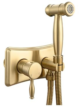 Hot & Cold Handheld Bidet Sprayer Set Wall-Mounted Bidet Wand for Feminine Hygiene Adjustable Water Pressure Easy Installation Bathroom Essential for All Users