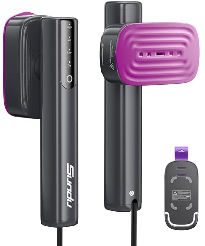 Clothes Steamer, Steamer for Clothes, Portable 2 In 1 Travel Steamer Iron,15s Fast Heat-up, 4 Modes, LED Display, 20 Minutes of Continuous Ironing Handheld Garment Steamer for Travel and Home Grey