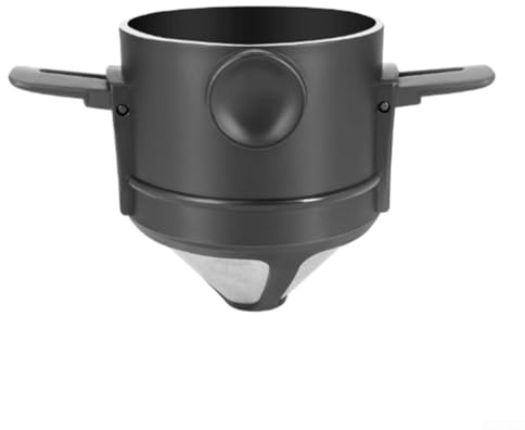 Cafetera de vertido, embudo de filtro de café sin papel para preparar una sola taza, gotero de café portátil reutilizable para camping, viajes, hogar, oficina, cocina (A)